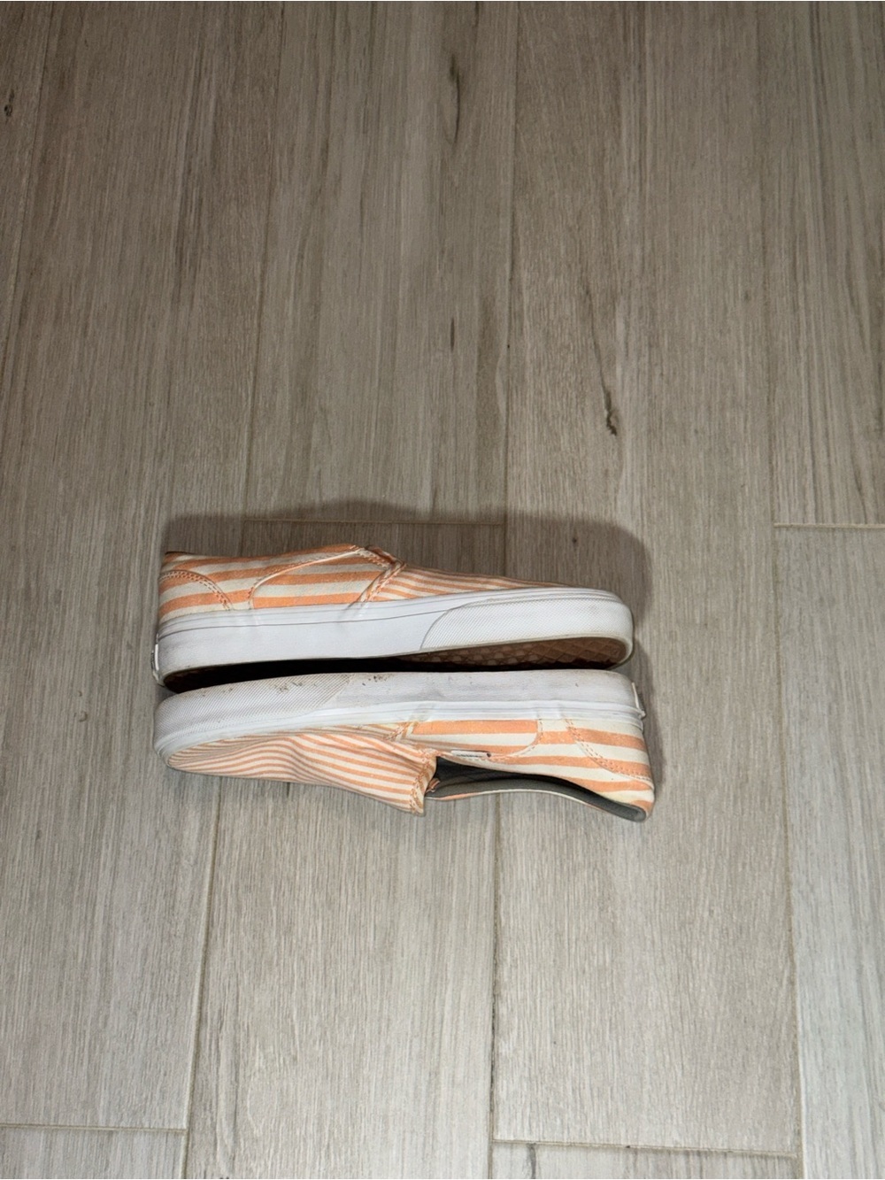 Vans Slip-On Sneakers in Orange & White Stripes - Picture 4 of 8